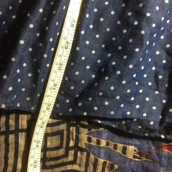 VTG Y2K dELiA*s Lace Cotton Blue & White Polka Dot Dress RARE Vintage Midi Mini - Picture 10 of 16